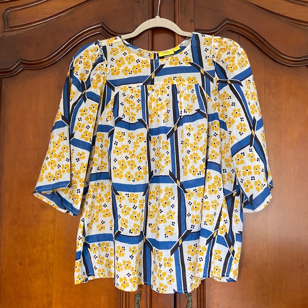 Roller Rabbit Flutter Sleeve Lightweight Cotton T… - image 1